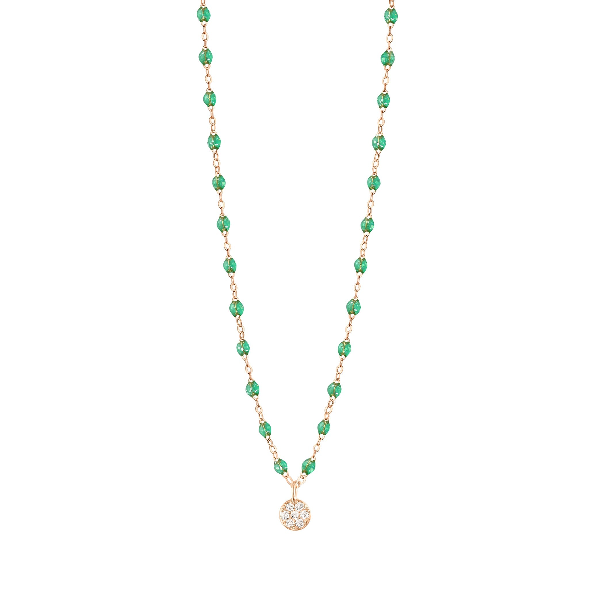 Gigi Clozeau - Puce Classic Gigi Mint diamond Necklace, Rose Gold, 16.5"