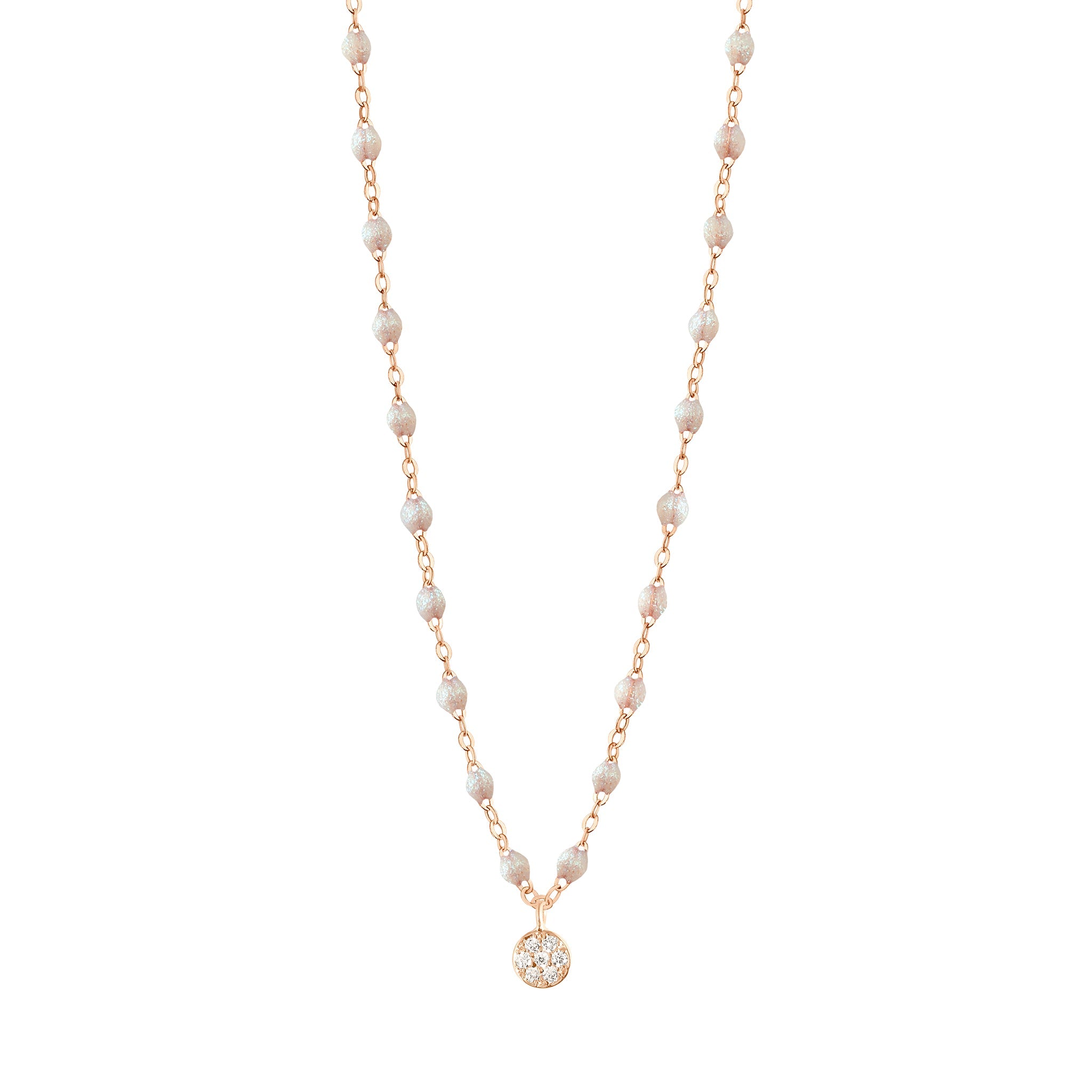 Gigi Clozeau - Puce Classic Gigi Opal diamond necklace, Rose Gold, 16.5"