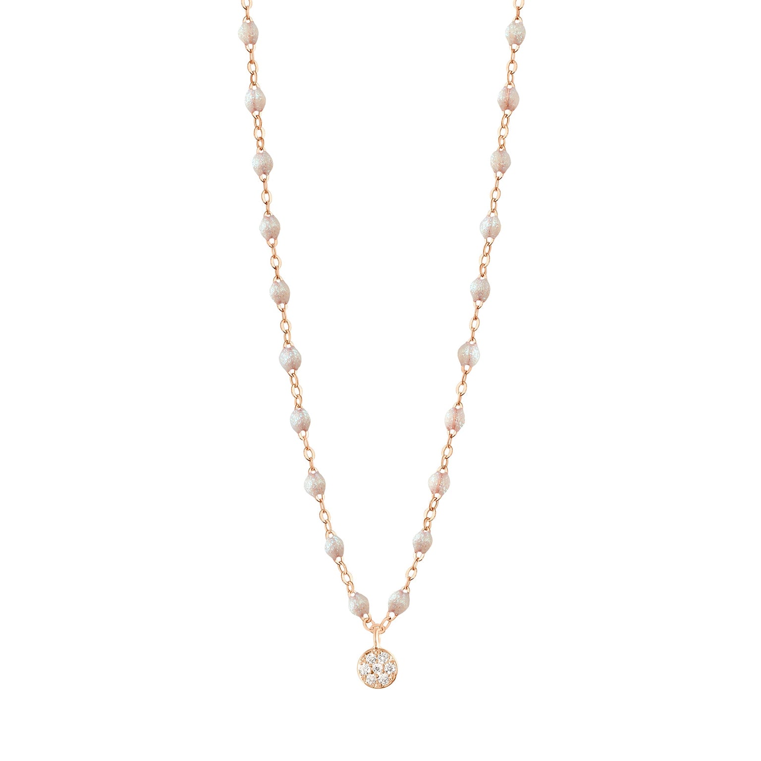 Gigi Clozeau - Puce Classic Gigi Opal diamond necklace, Rose Gold, 16.5"