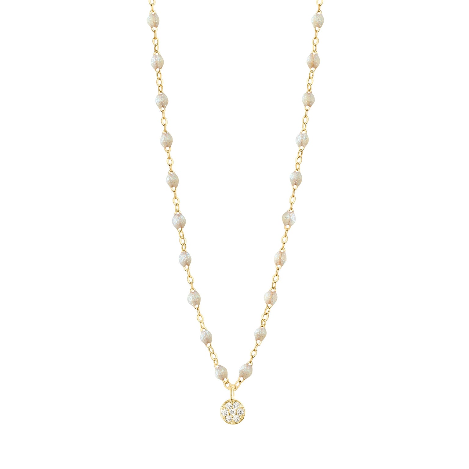 Gigi Clozeau - Puce Classic Gigi Opal diamond necklace, Yellow Gold, 16.5"