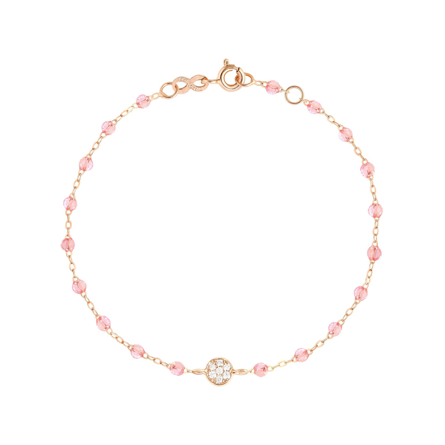 Gigi Clozeau - Puce Classic Gigi Rosée diamond bracelet, Rose Gold, 6.7"