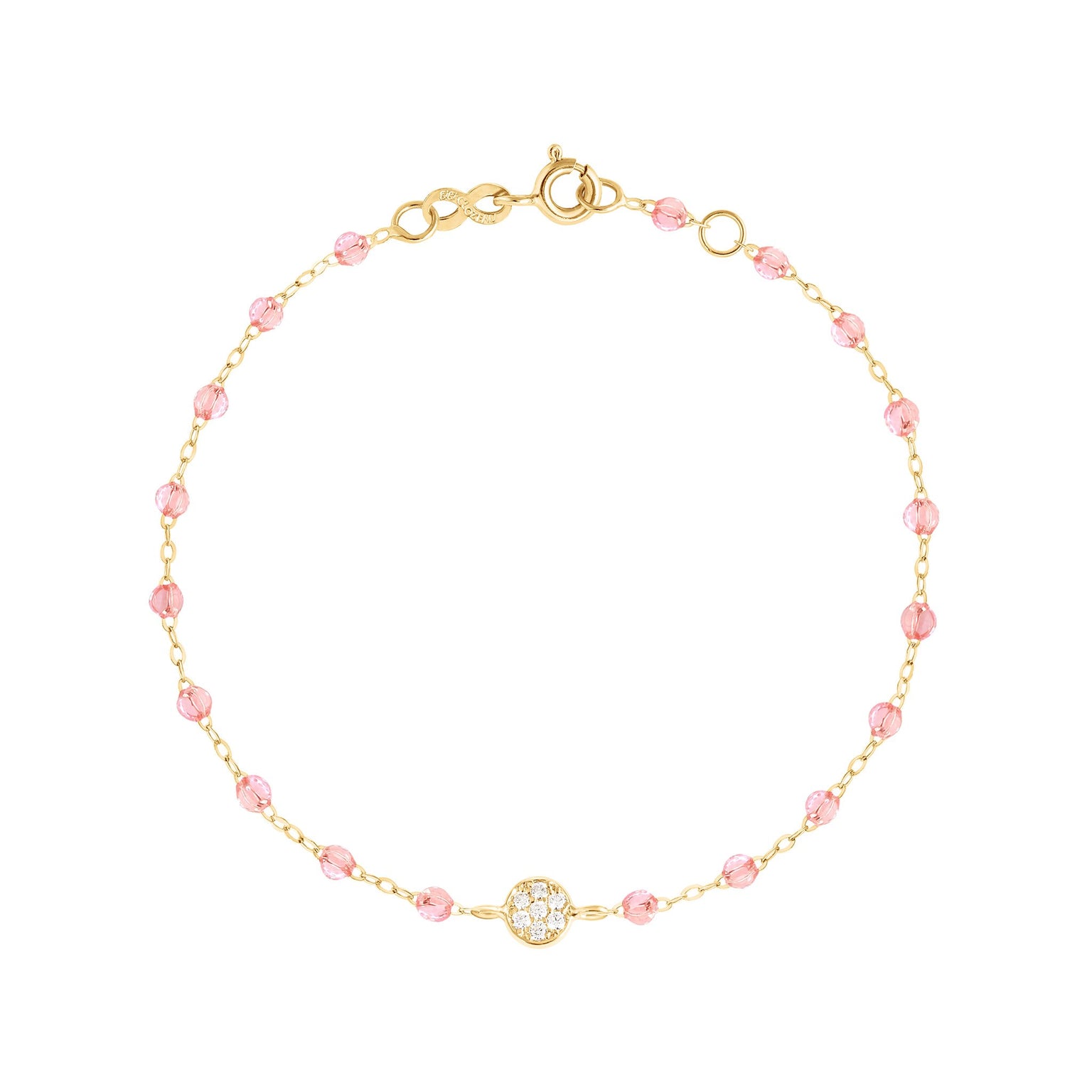 Gigi Clozeau - Puce Classic Gigi Rosée diamond bracelet, Yellow Gold, 6.7"