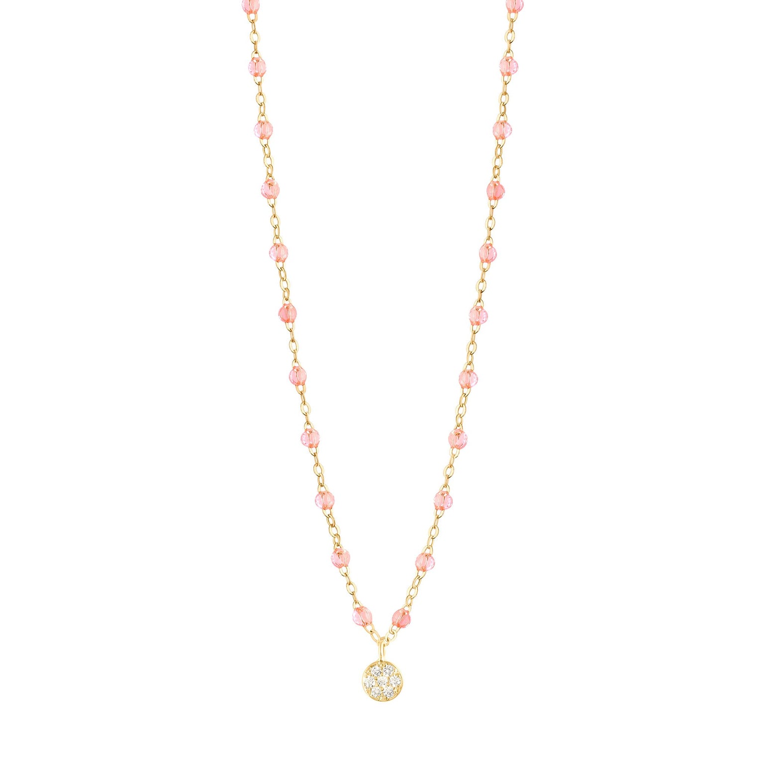 Gigi Clozeau - Puce Classic Gigi Rosée diamond necklace, Yellow Gold, 16.5"
