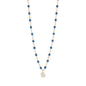 Gigi Clozeau - Puce Classic Gigi Sapphire diamond necklace, Rose Gold, 16.5"