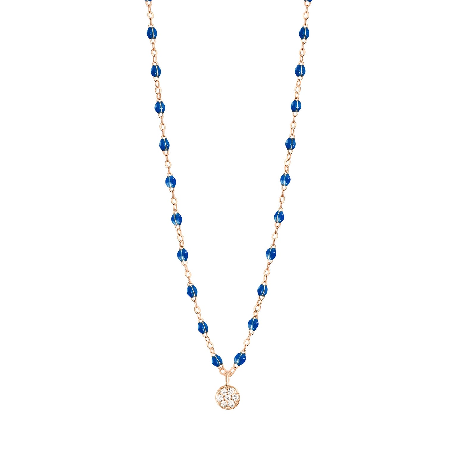 Gigi Clozeau - Puce Classic Gigi Sapphire diamond necklace, Rose Gold, 16.5"