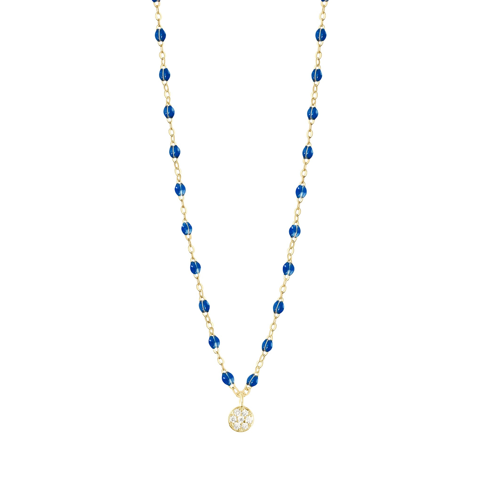 Gigi Clozeau - Puce Classic Gigi Sapphire diamond necklace, Yellow Gold, 16.5"