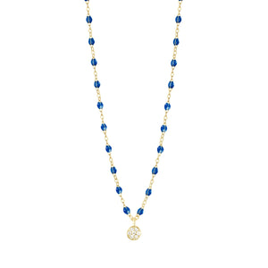 Gigi Clozeau - Puce Classic Gigi Sapphire diamond necklace, Yellow Gold, 16.5"
