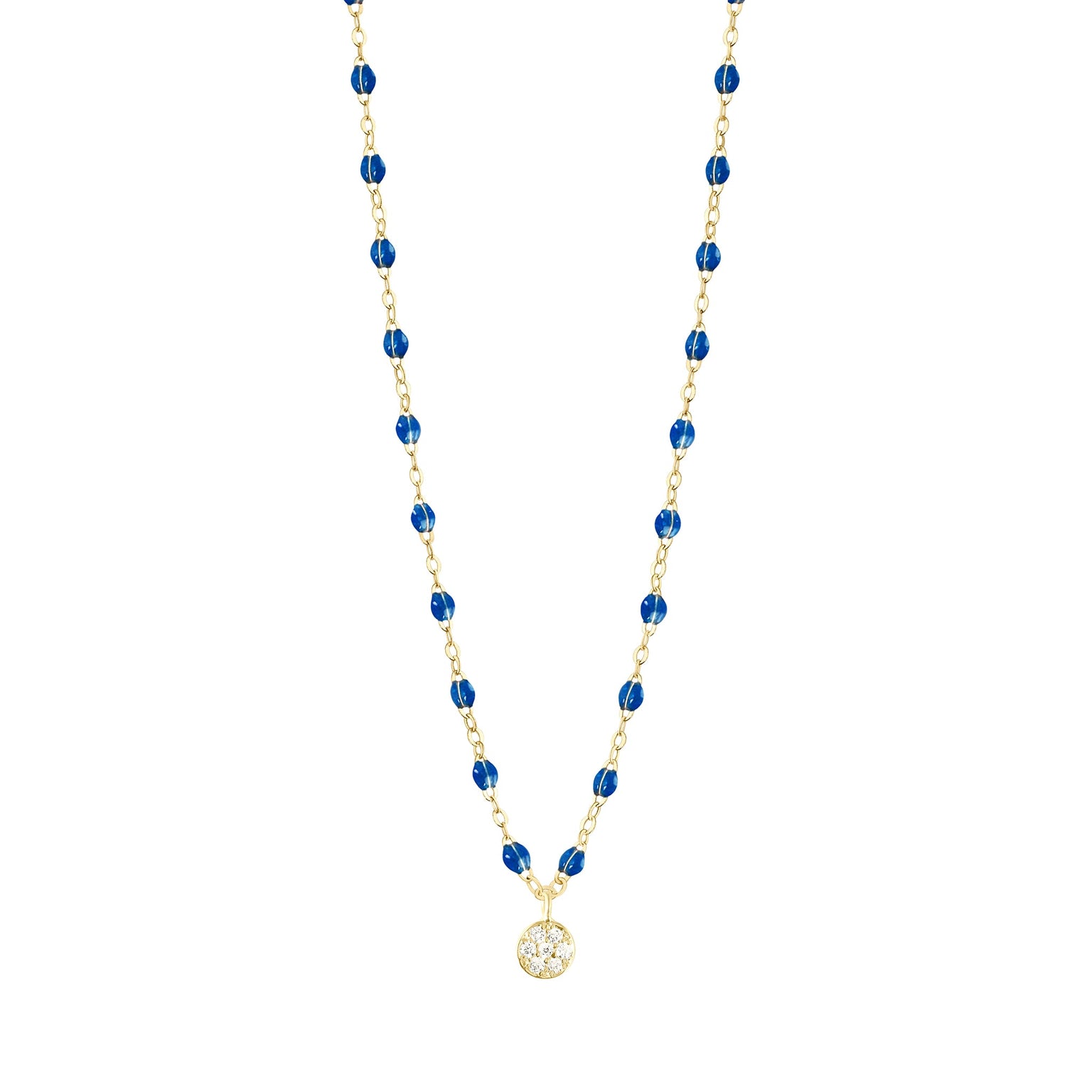 Gigi Clozeau - Puce Classic Gigi Sapphire diamond necklace, Yellow Gold, 16.5"