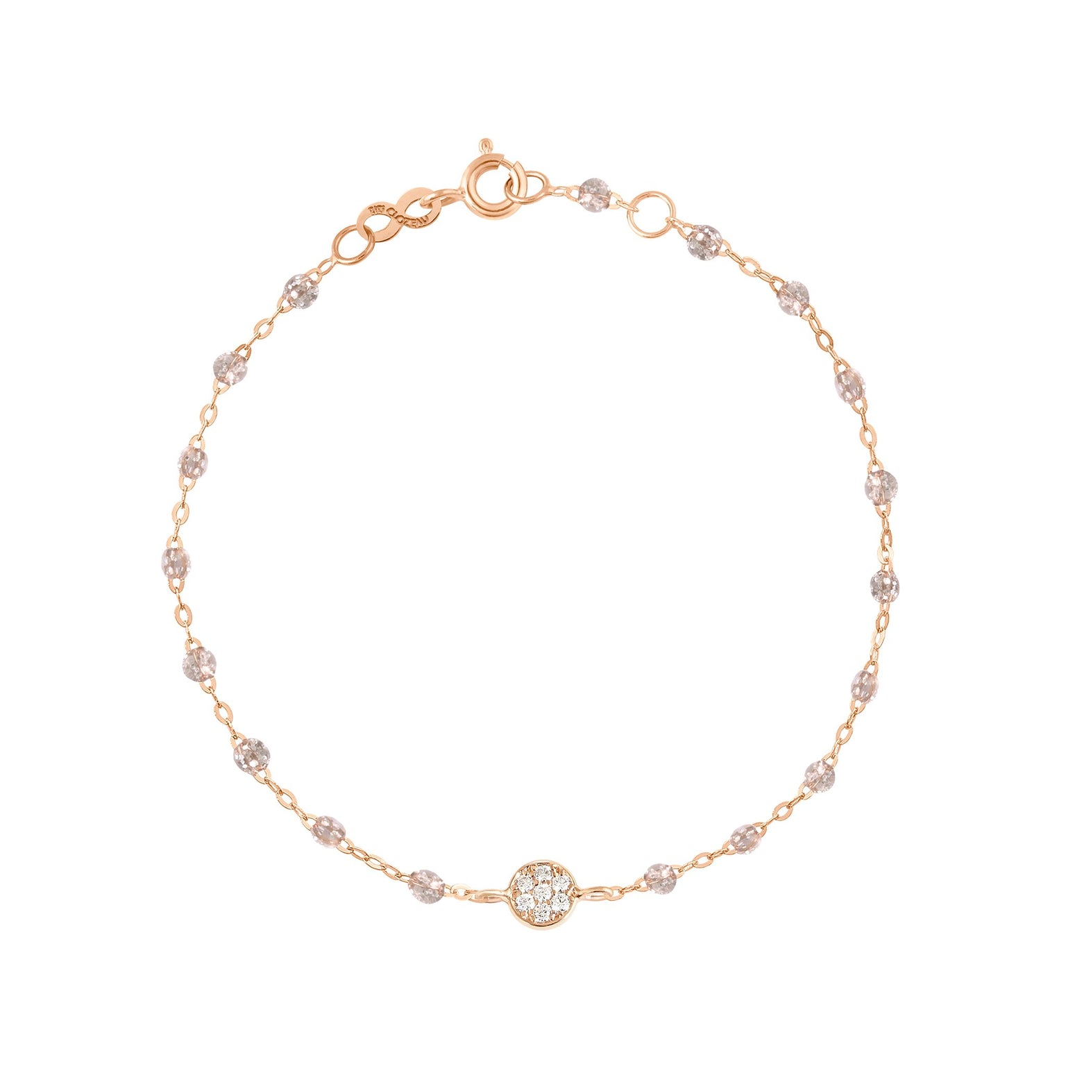 Gigi Clozeau - Puce Classic Gigi Sparkle diamond bracelet, Rose Gold, 6.7"