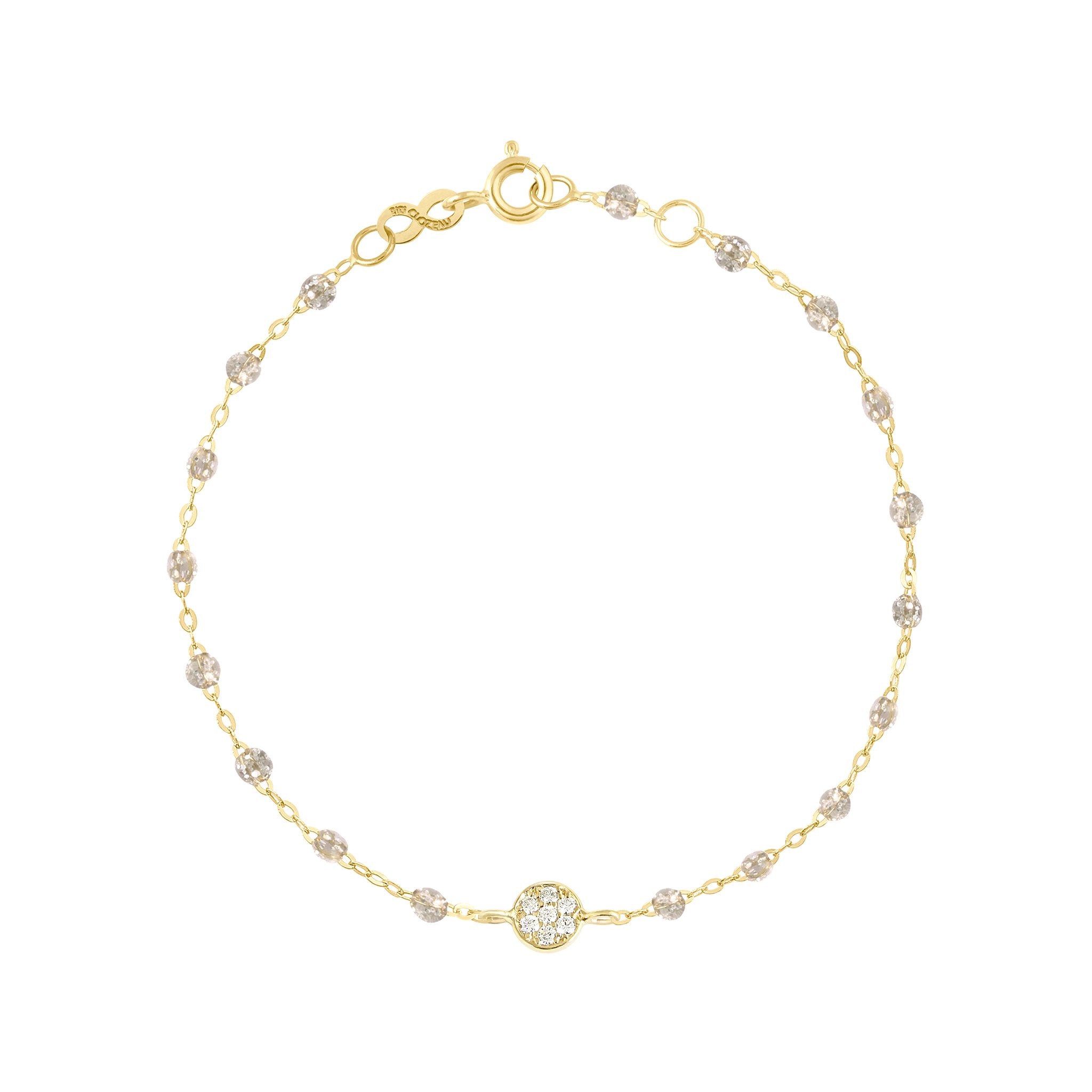 Gigi Clozeau - Puce Classic Gigi Sparkle diamond bracelet, Yellow Gold, 6.7"