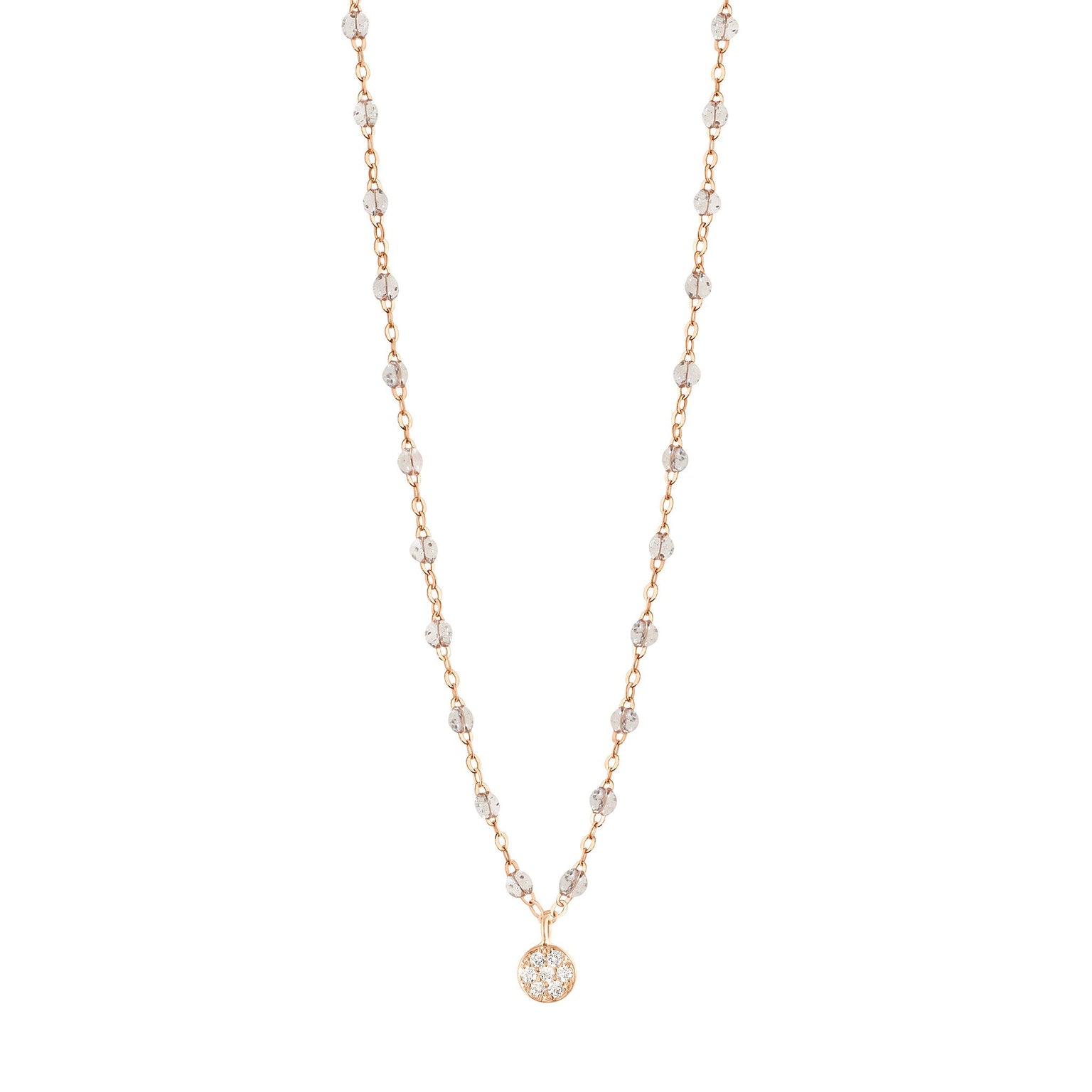 Gigi Clozeau - Puce Classic Gigi Sparkle diamond necklace, Rose Gold, 16.5"