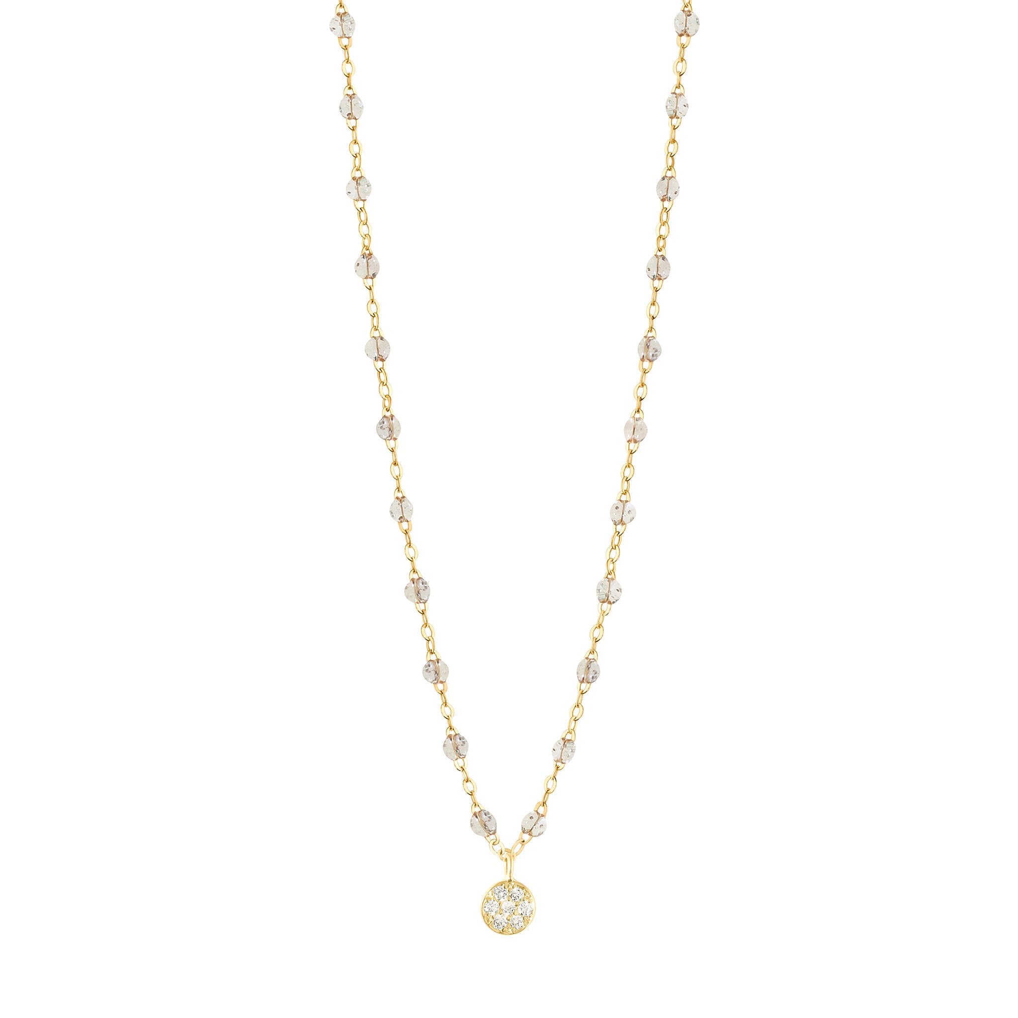 Gigi Clozeau - Puce Classic Gigi Sparkle diamond necklace, Yellow Gold, 16.5"