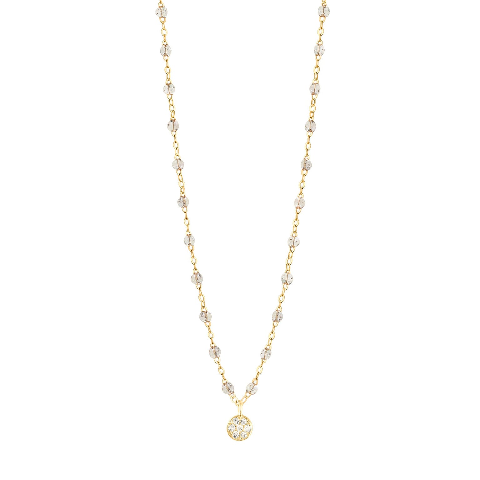 Gigi Clozeau - Puce Classic Gigi Sparkle diamond necklace, Yellow Gold, 16.5"