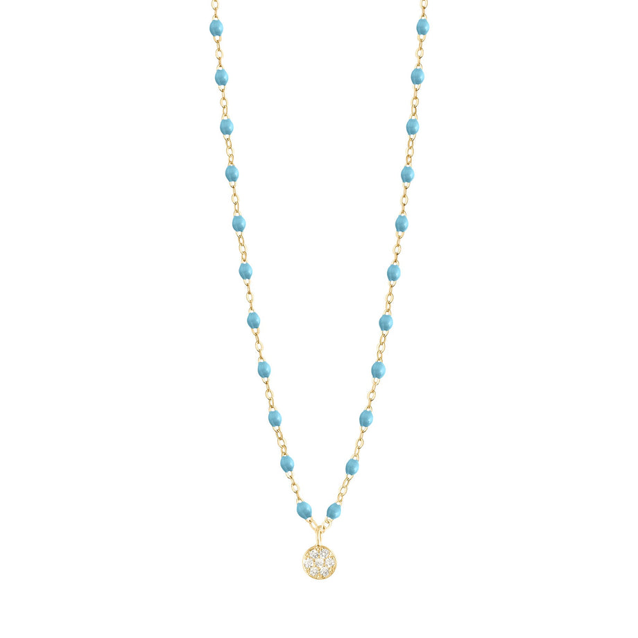 Gigi Clozeau - Puce Classic Gigi Turquoise diamond necklace, Yellow Gold, 16.5