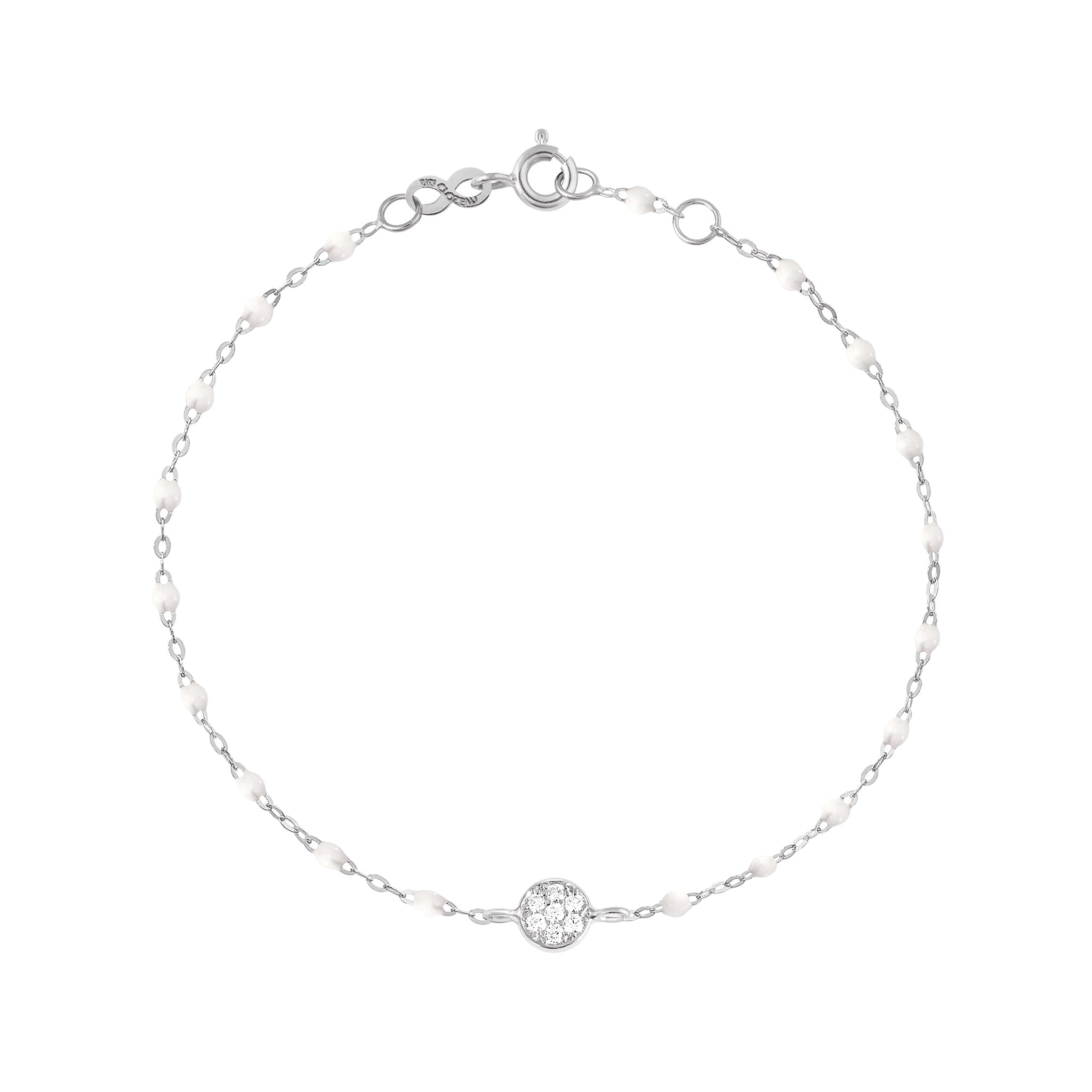 Gigi Clozeau - Puce Classic Gigi White diamond bracelet, White Gold, 6.7"