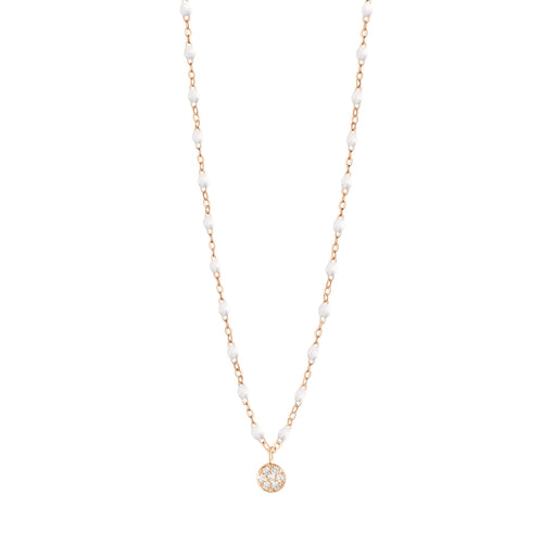 Gigi Clozeau - Puce Classic Gigi White diamond necklace, Rose Gold, 16.5