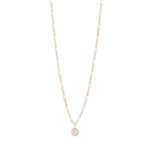 Gigi Clozeau - Puce Classic Gigi White diamond necklace, Rose Gold, 16.5"