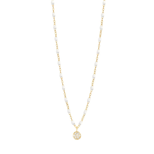Gigi Clozeau - Puce Classic Gigi White diamond necklace, Yellow Gold, 16.5