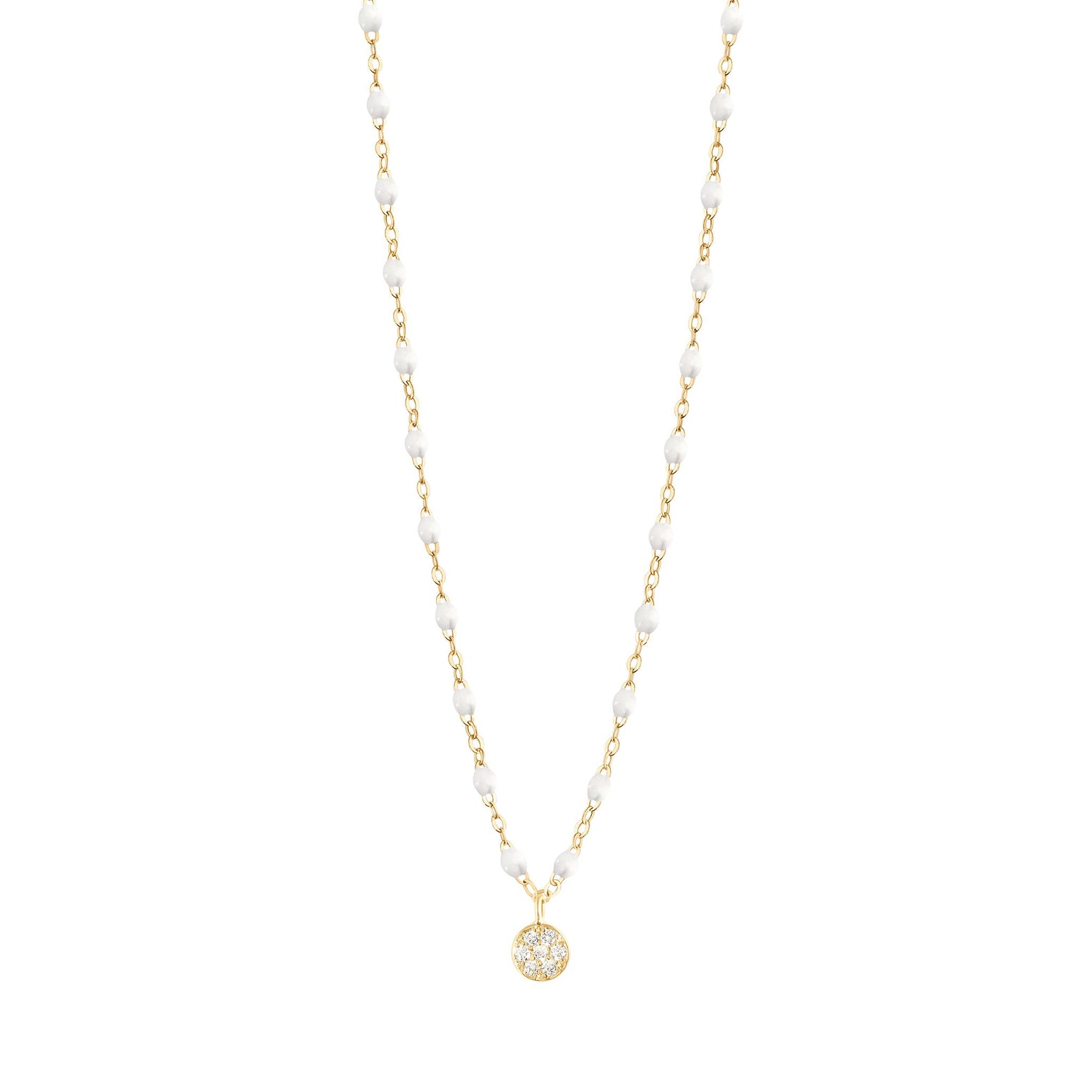 Gigi Clozeau - Puce Classic Gigi White diamond necklace, Yellow Gold, 16.5"