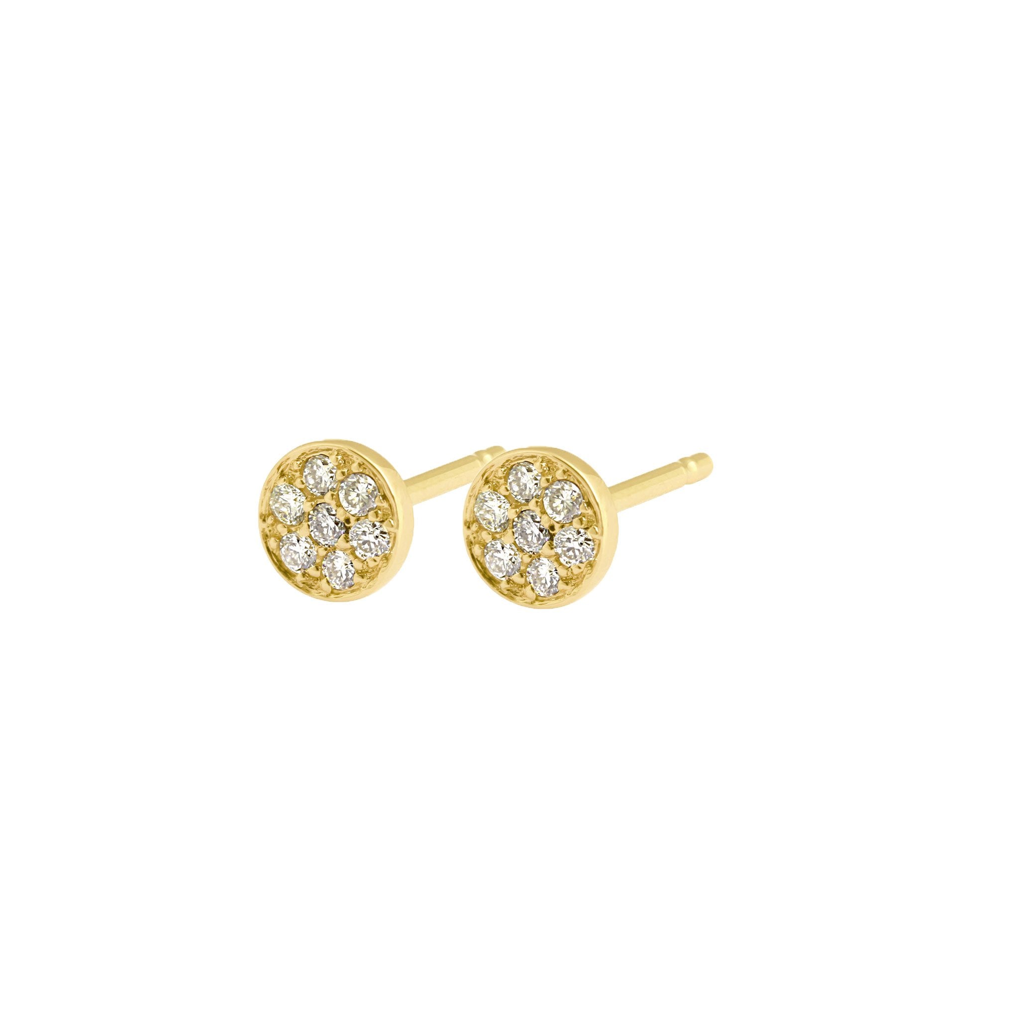 Gigi Clozeau - Puce diamond earrings, Yellow Gold