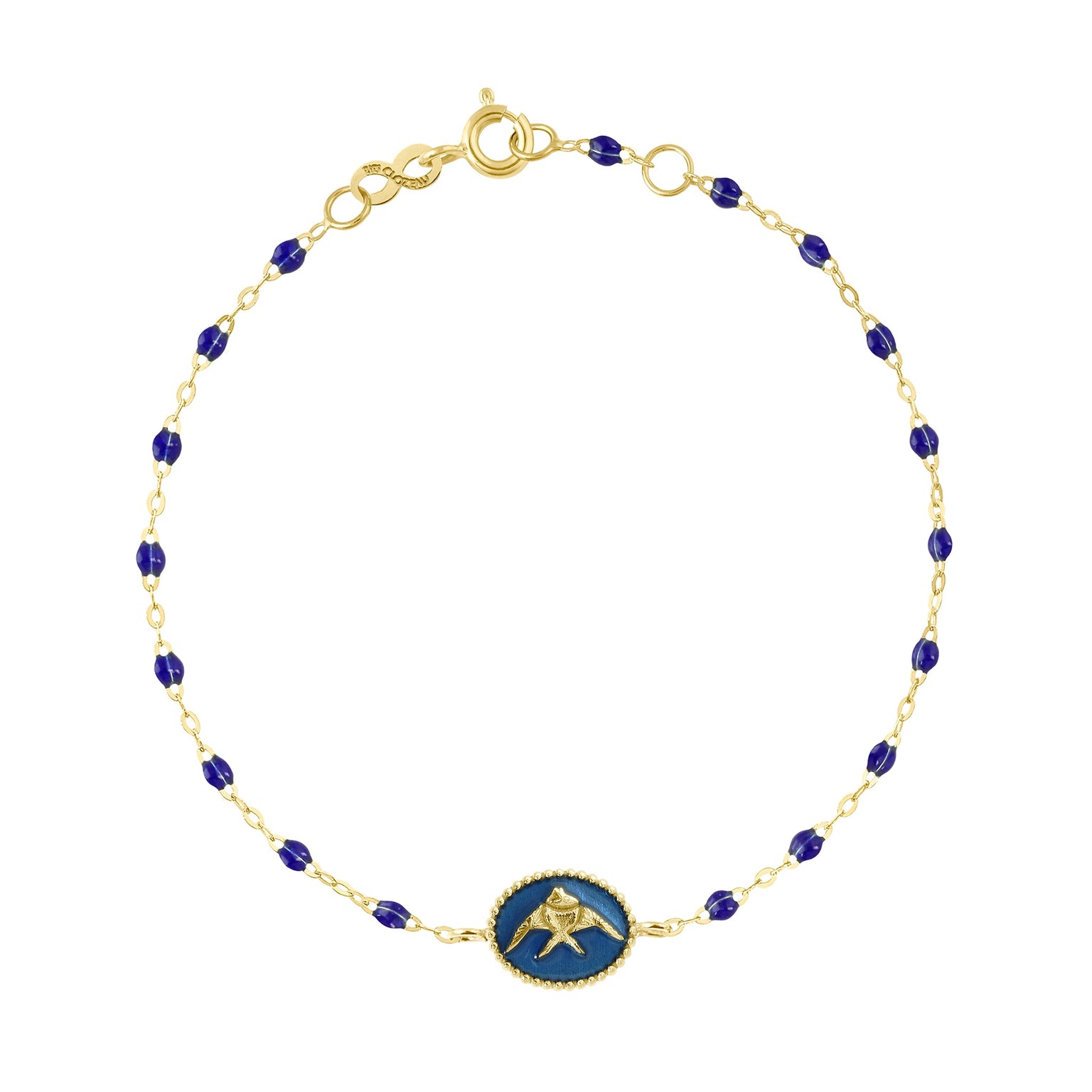 Gigi Clozeau - Sapphire Angelfish Bracelet, Yellow Gold, 6.7"