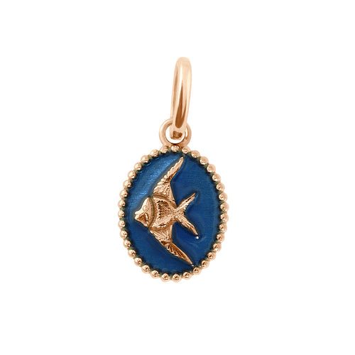 Gigi Clozeau - Sapphire Angelfish Pendant, Rose Gold