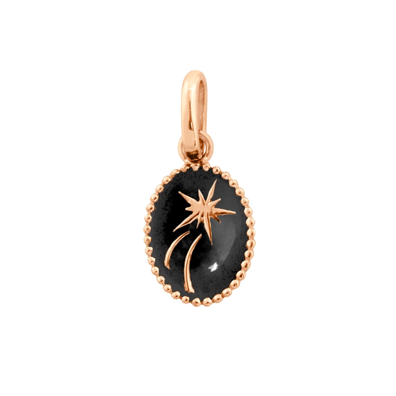 Gigi Clozeau - Shooting Star Pendant, Black, Rose Gold