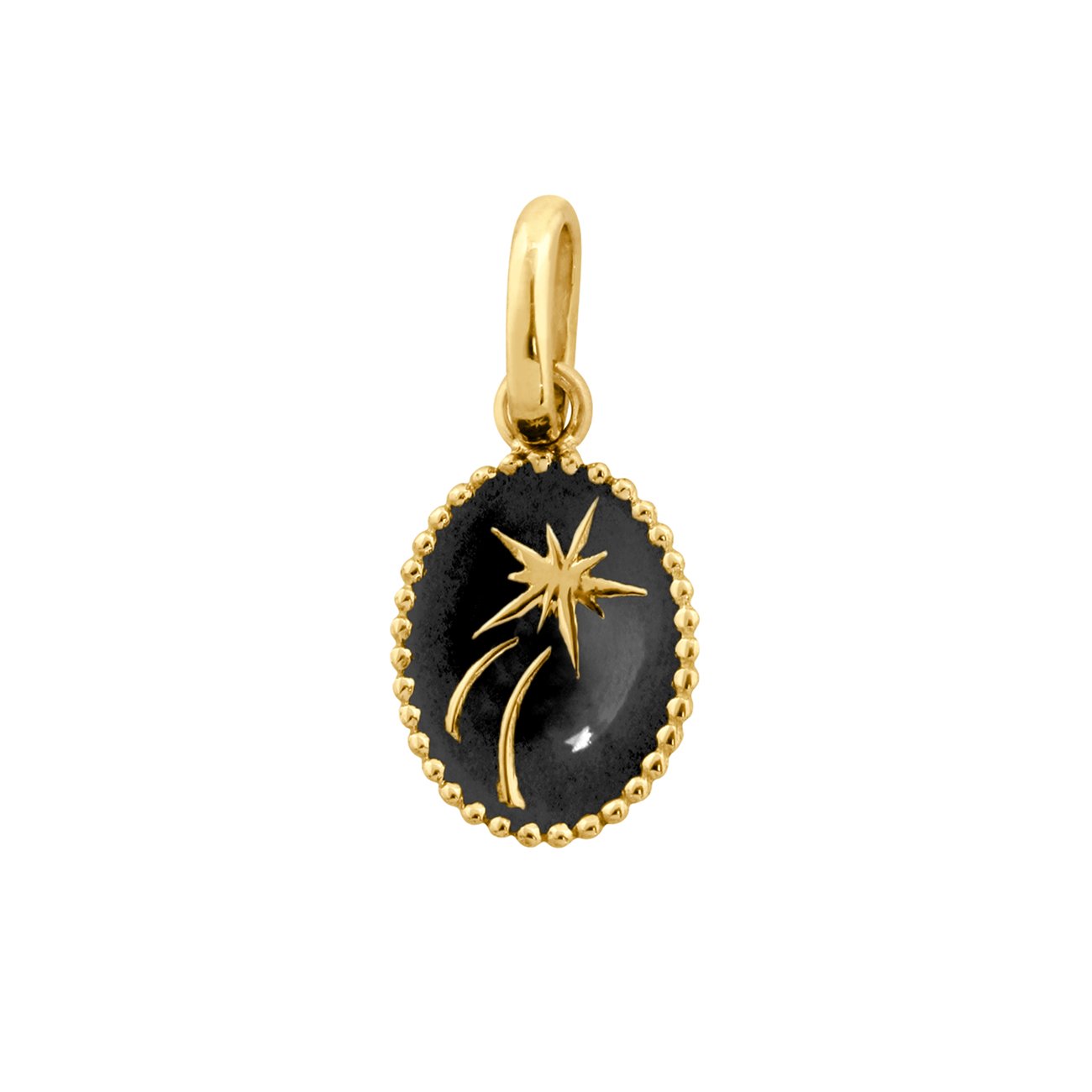 Gigi Clozeau - Shooting Star Pendant, Black, Yellow Gold