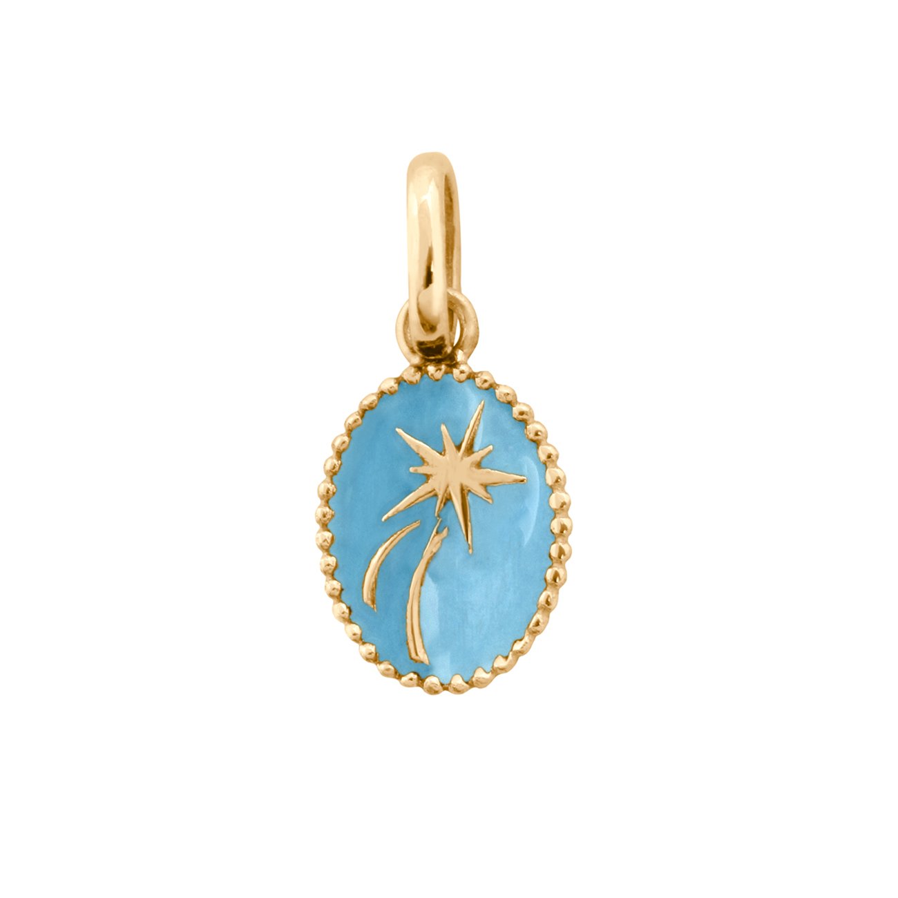 Gigi Clozeau - Shooting Star Pendant, Turquoise, Yellow Gold