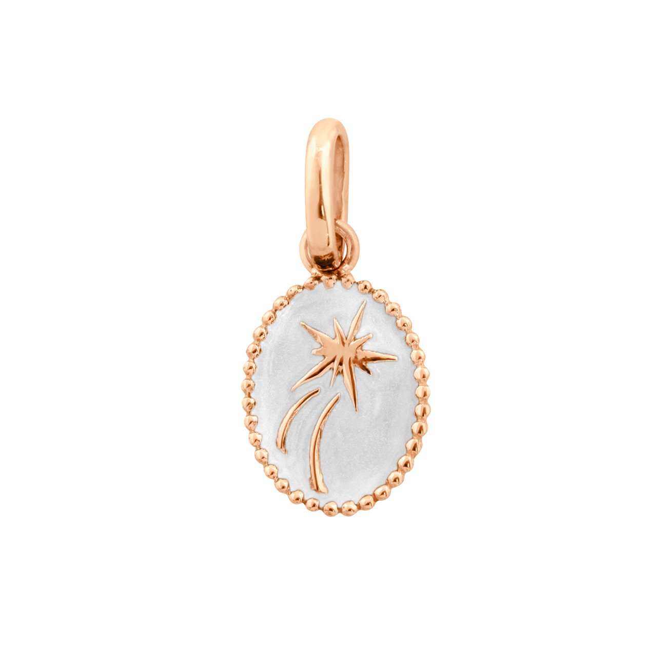 Gigi Clozeau - Shooting Star Pendant, White, Rose Gold