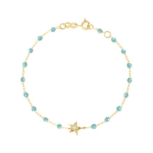 Gigi Clozeau - Star Classic Gigi Aqua diamond bracelet, Yellow Gold, 6.7"