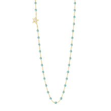 Gigi Clozeau - Star Classic Gigi Aqua diamond necklace, Yellow Gold, 16.5"