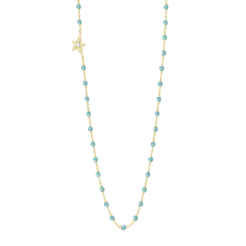 Gigi Clozeau - Star Classic Gigi Aqua diamond necklace, Yellow Gold, 16.5