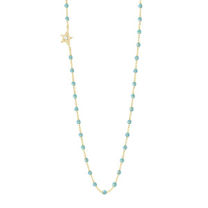 Gigi Clozeau - Star Classic Gigi Aqua diamond necklace, Yellow Gold, 16.5"