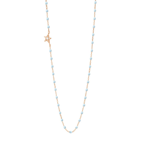 Gigi Clozeau - Star Classic Gigi Baby Blue diamond necklace, Rose Gold, 16.5