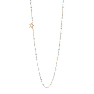 Gigi Clozeau - Star Classic Gigi Baby Blue diamond necklace, Rose Gold, 16.5"