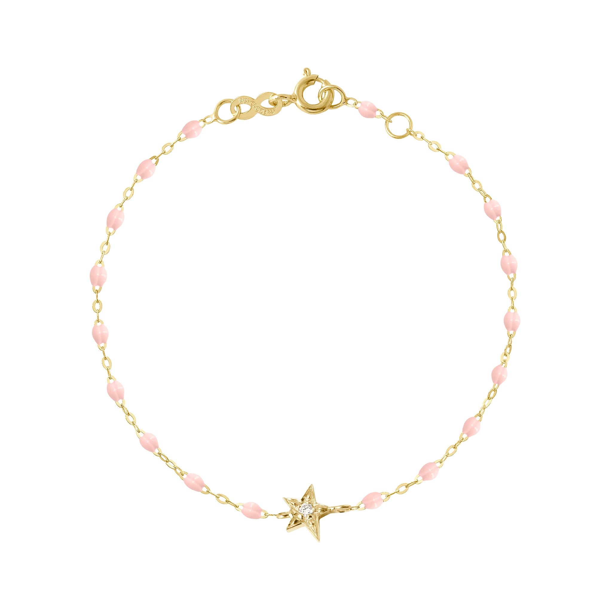 Star Classic Gigi Baby Pink diamond bracelet, Yellow Gold, 6.7