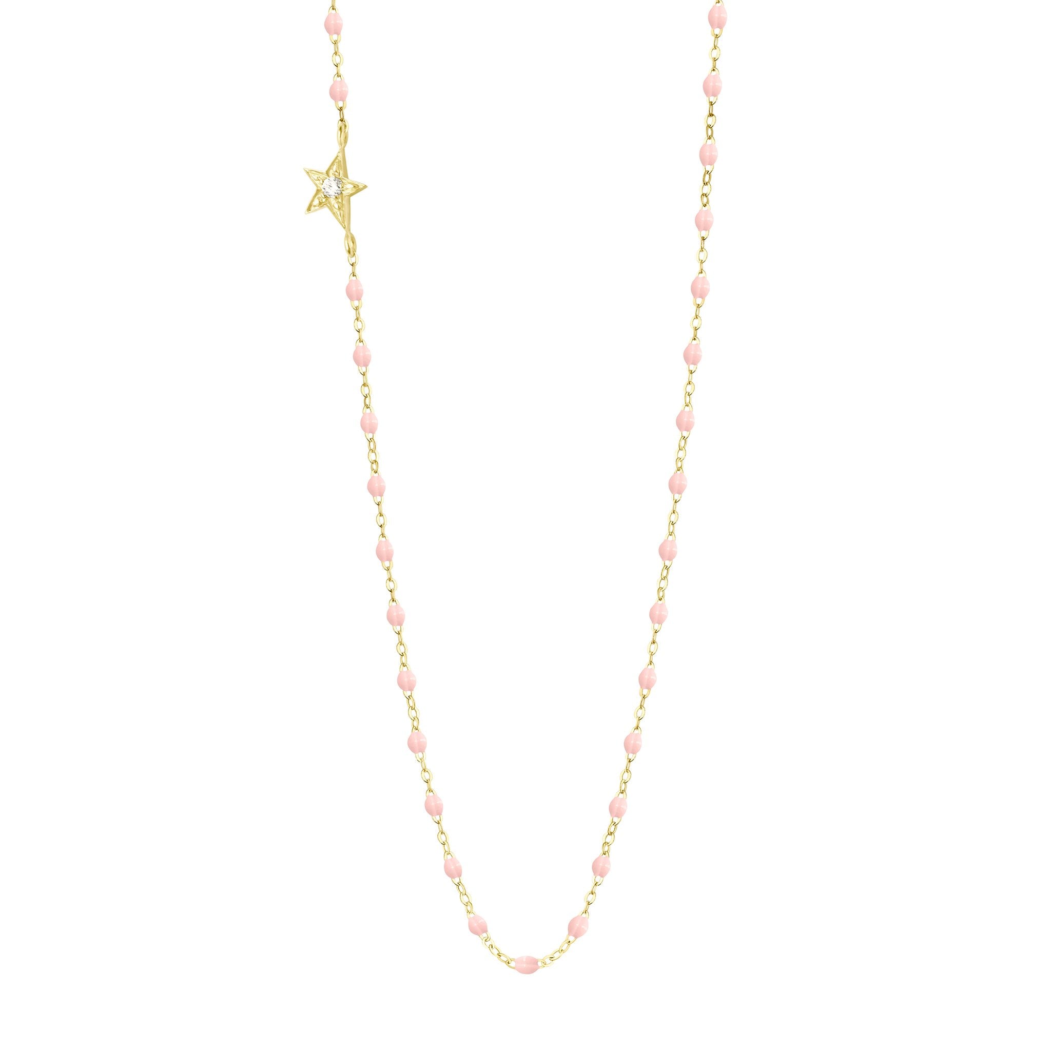 Gigi Clozeau - Star Classic Gigi Baby Pink diamond necklace, Yellow Gold, 16.5"