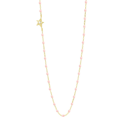 Gigi Clozeau - Star Classic Gigi Baby Pink diamond necklace, Yellow Gold, 16.5