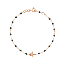 Gigi Clozeau - Star Classic Gigi Black diamond bracelet, Rose Gold, 6.7"