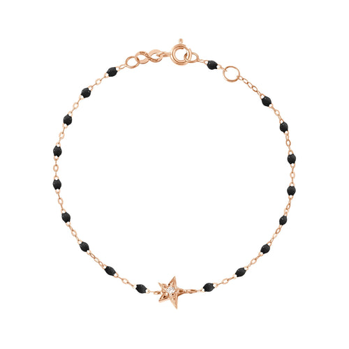 Gigi Clozeau - Star Classic Gigi Black diamond bracelet, Rose Gold, 6.7