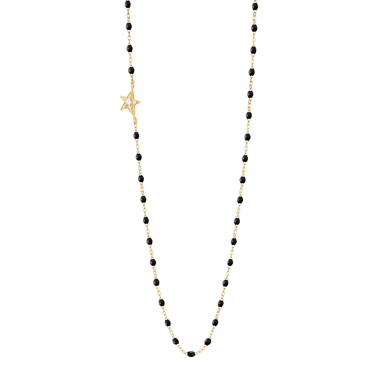Gigi Clozeau - Star Classic Gigi Black diamond necklace, Yellow Gold, 16.5"