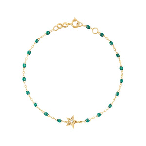 Gigi Clozeau - Star Classic Gigi Emerald diamond bracelet, Yellow Gold, 6.7"