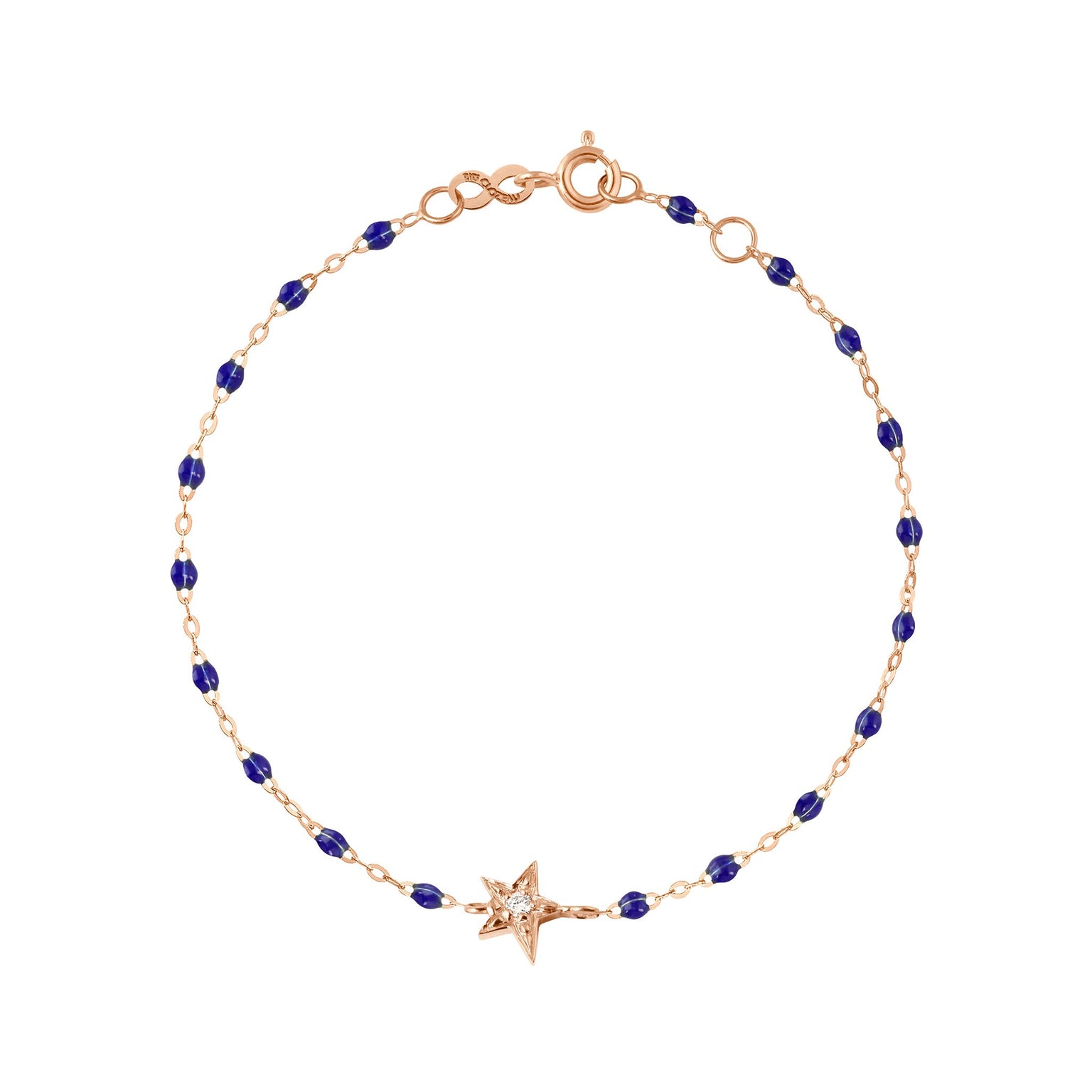 Gigi Clozeau - Star Classic Gigi Lapis diamond bracelet, Rose Gold, 6.7"