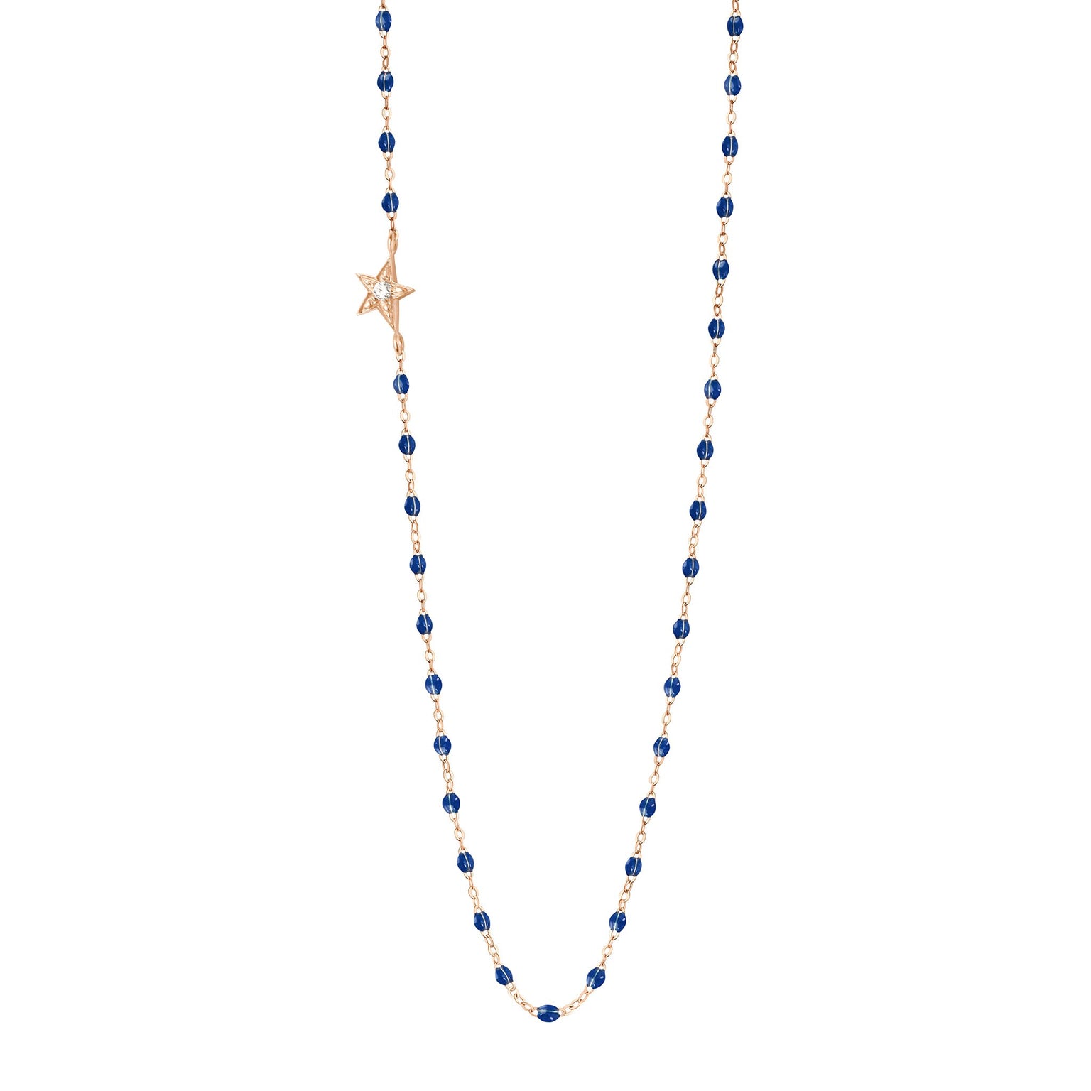 Gigi Clozeau - Star Classic Gigi Lapis diamond necklace, Rose Gold, 16.5"