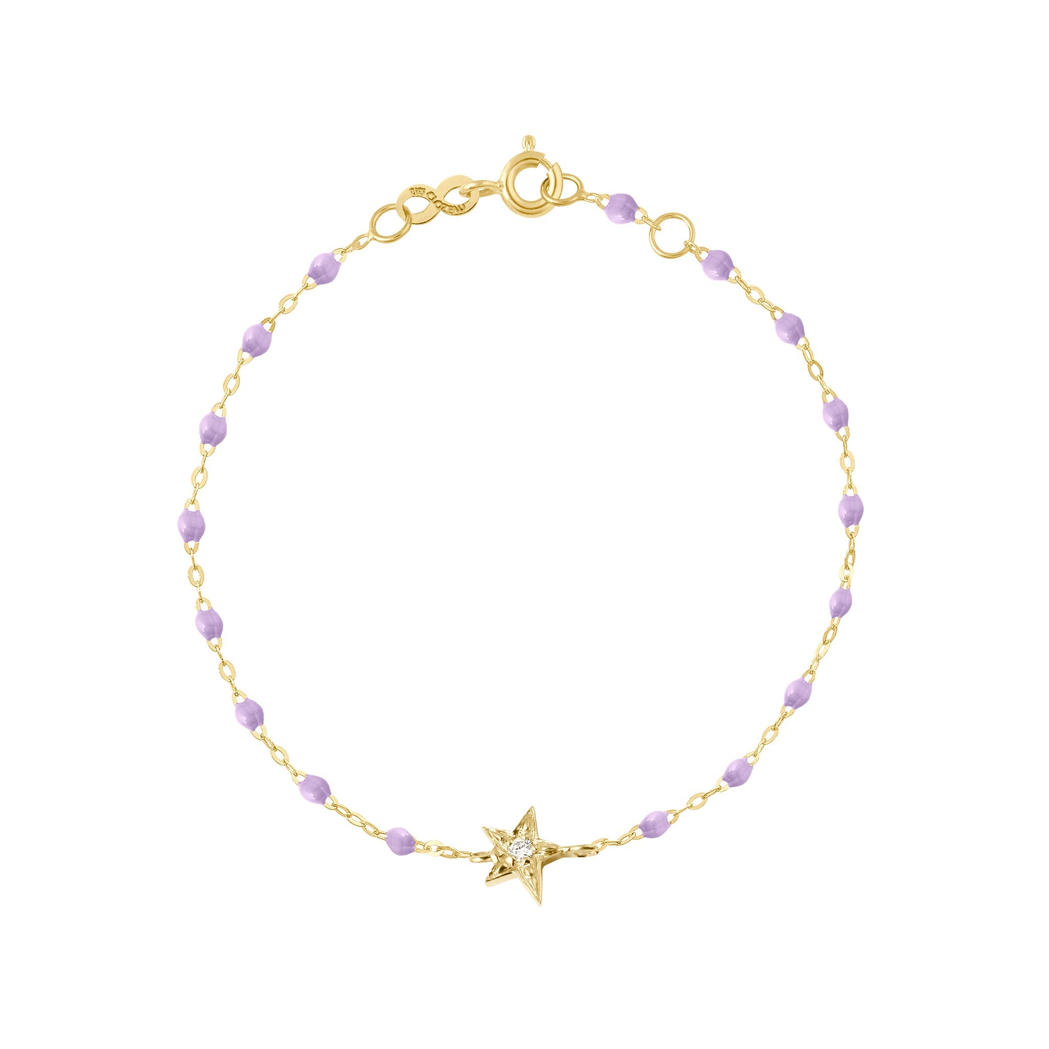 Gigi Clozeau - Star Classic Gigi Lilac diamond bracelet, Yellow Gold, 6.7"
