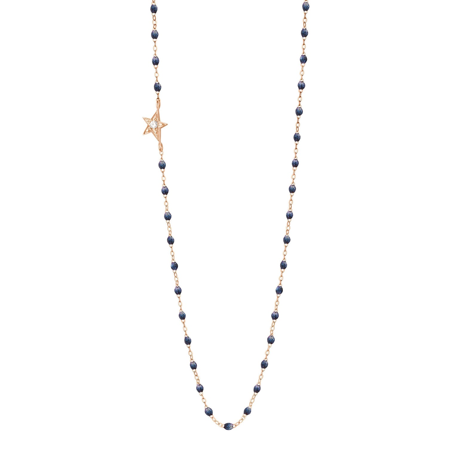 Gigi Clozeau - Star Classic Gigi Midnight diamond necklace, Rose Gold, 16.5"