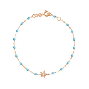 Gigi Clozeau - Star Classic Gigi Turquoise diamond bracelet, Rose Gold, 6.7"