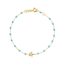 Gigi Clozeau - Star Classic Gigi Turquoise diamond bracelet, Yellow Gold, 6.7"