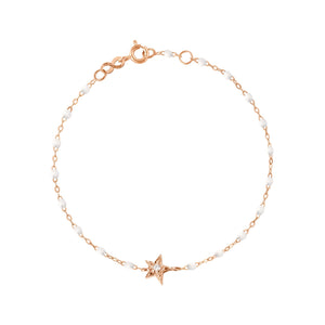 Gigi Clozeau - Star Classic Gigi White diamond bracelet, Rose Gold, 6.7"